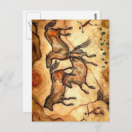 洞窟馬** ポストカード (正面/裏面)