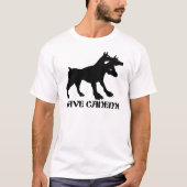 洞窟CANEM -犬ラテンの用心して下さい Tシャツ (正面)