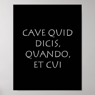 洞窟quid dicis quando et cui ポスター