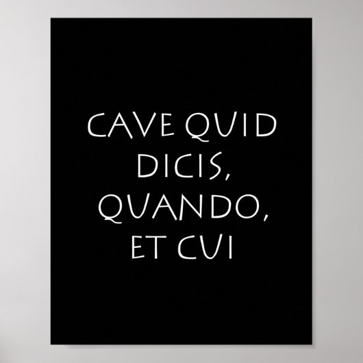 洞窟quid dicis quando et cui ポスター (正面)