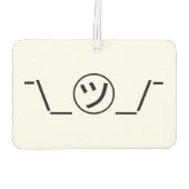 津加奈shrug絵文字の二つ㋡の_/ Kaomoji日本の カーエアーフレッシュナー (裏面)