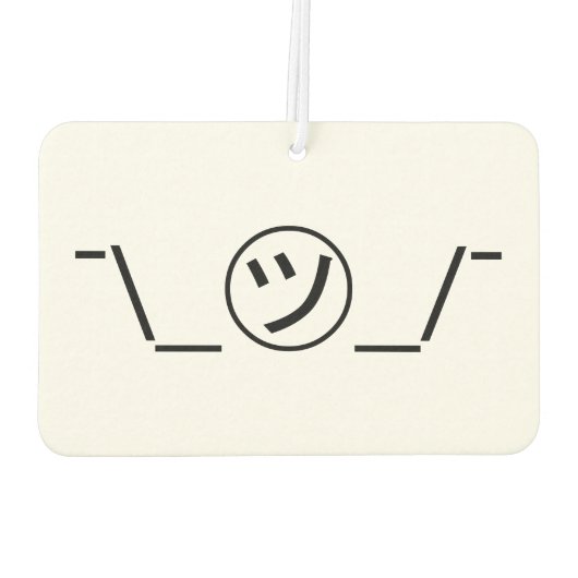 津加奈shrug絵文字の二つ㋡の_/ Kaomoji日本の カーエアーフレッシュナー (裏面)