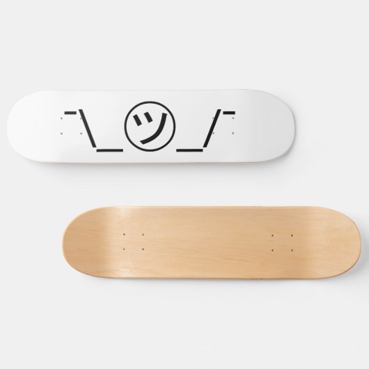 津加奈shrug絵文字の二つ㋡の_/ Kaomoji日本の スケートボード (横)