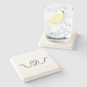 津加奈shrug絵文字の二つ㋡の_/ Kaomoji日本の ストーンコースター (横)