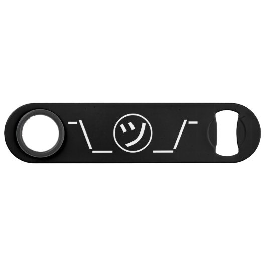 津加奈shrug絵文字の二つ㋡の_/ Kaomoji日本の スピード栓抜き (正面(横))