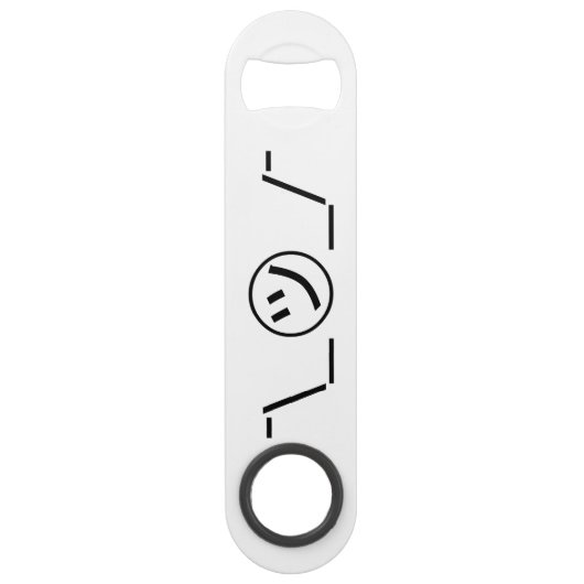 津加奈shrug絵文字の二つ㋡の_/ Kaomoji日本の スピード栓抜き (裏面)