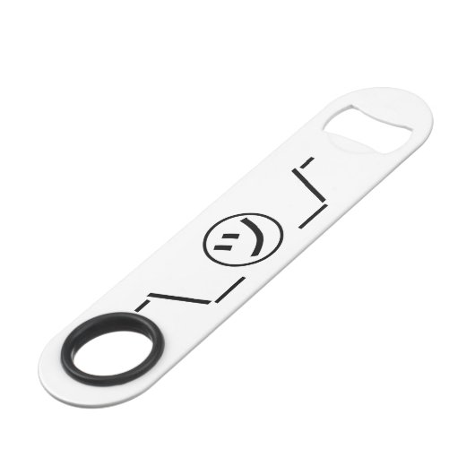 津加奈shrug絵文字の二つ㋡の_/ Kaomoji日本の スピード栓抜き (裏面アングル)