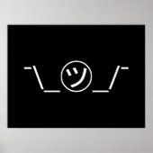 津加奈shrug絵文字の二つ㋡の_/ Kaomoji日本の ポスター (正面)