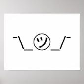 津加奈shrug絵文字の二つ㋡の_/ Kaomoji日本の ポスター (正面)