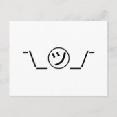 津加奈shrug絵文字の二つ㋡の_/ Kaomoji日本の ポストカード (正面)