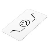 津加奈shrug絵文字の二つ㋡の_/ Kaomoji日本の マグネット (左側)