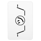 津加奈shrug絵文字の二つ㋡の_/ Kaomoji日本の マグネット (縦)