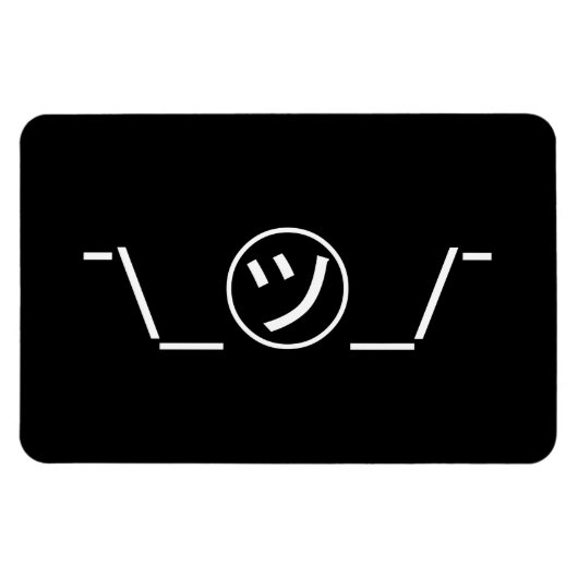 津加奈shrug絵文字の二つ㋡の_/ Kaomoji日本の マグネット (横)