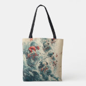 津波を逃れるサイクリスト トートバッグ (裏面)