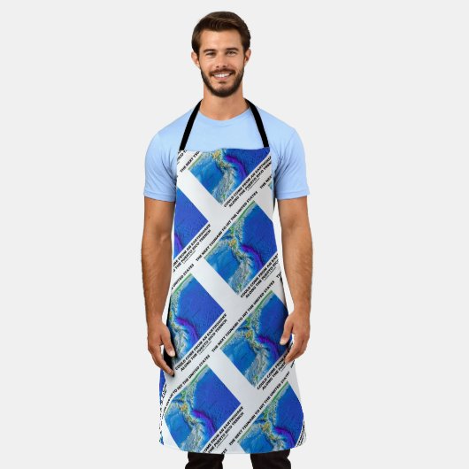 津波プエルトリコトレンチプレートテクトニクスアース エプロン (着用した状態)