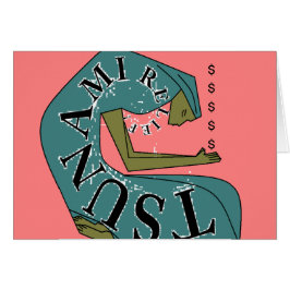 津波レリーフ、 浮き彫り!$