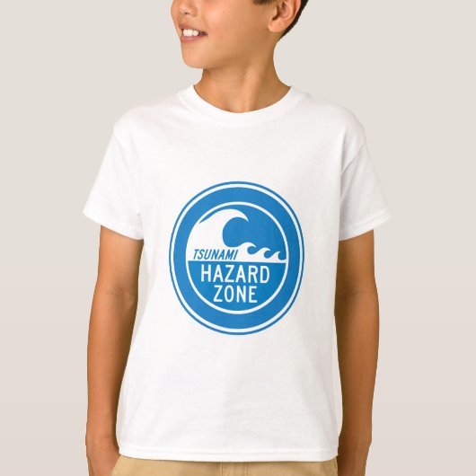 津波危険地帯 Tシャツ (正面)