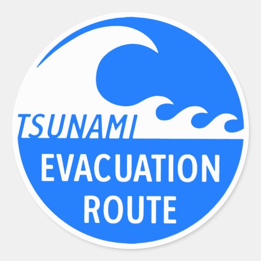 津波避難経路 ラウンドシール (正面)
