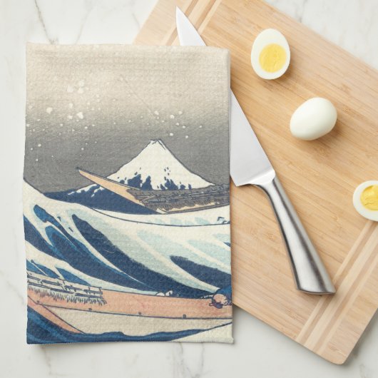 津波 キッチンタオル (四つ折り)