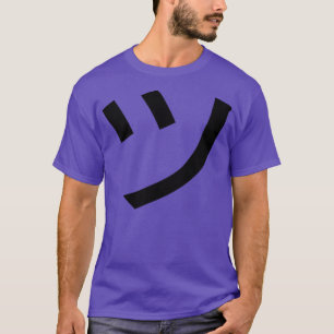 津漢字スマイルジャパン顔 Tシャツ