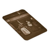 洪水で苦しむ人々、「通りライフ・イン・ロン」 マグネット (右側)