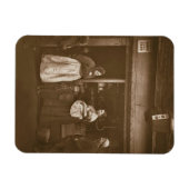 洪水で苦しむ人々、「通りライフ・イン・ロン」 マグネット (横)