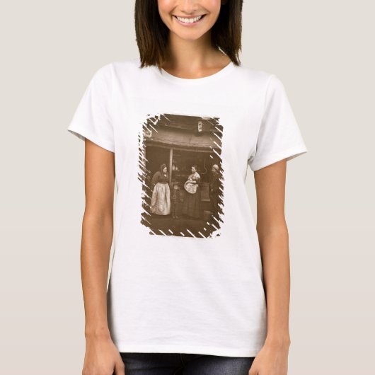 洪水で苦しむ人々、「通りライフ・イン・ロン」 Tシャツ (正面)