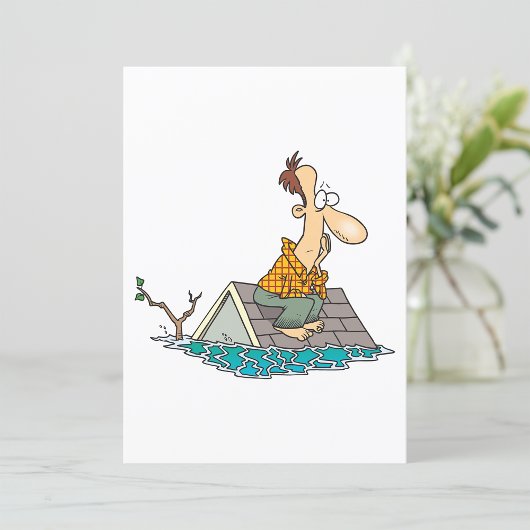 洪水の中にいる人 招待状