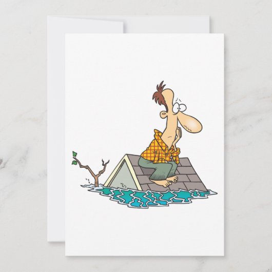 洪水の中にいる人 招待状 (正面)