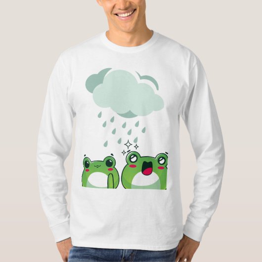 洪水の中のカエル Tシャツ (正面)