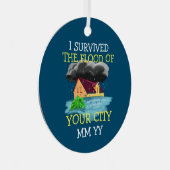 洪水の嵐生き延びにカスタマイズ可能 メタルオーナメント (正面右)