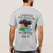 洪水の嵐生き延びにカスタマイズ可能 Tシャツ (裏面)