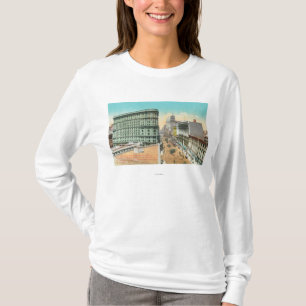 洪水の建物の空中写真 Tシャツ
