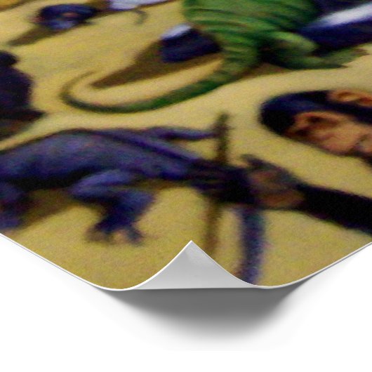 洪水の後のノア、アーク、動物：アートワークプリント ポスター (角)