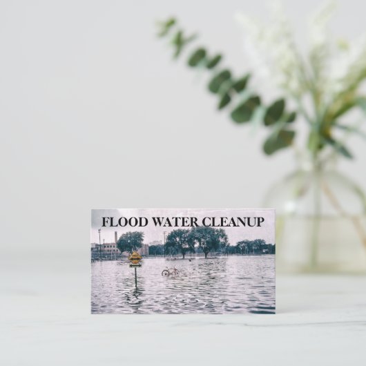 洪水の水の取り外しの一掃 名刺 (スタンド正面)