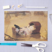 洪水の際のベッドでのベビー（J.E.ミラリスによる） 薄葉紙 (クラフト)