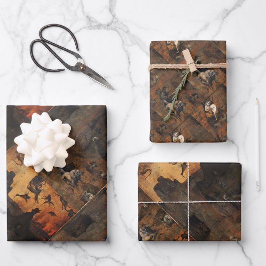 洪水以前の人類の邪悪 ラッピングペーパーシート (正面)