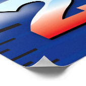 洪水地球地図の成長図 ポスター (角)