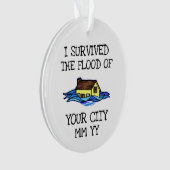 洪水時のカス生き延びタマイズ可能 オーナメント (正面)