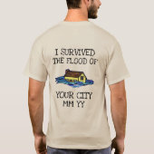 洪水時のカス生き延びタマイズ可能 Tシャツ (裏面)