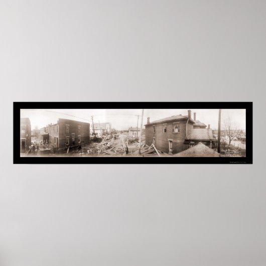 洪水災害デイトン写真1913 ポスター (正面)