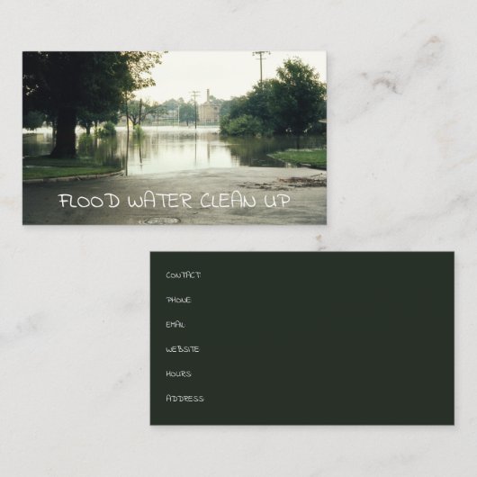洪水被害後の清掃 名刺 (正面/裏面)