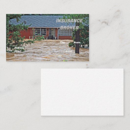 洪水被害 名刺 (正面/裏面)