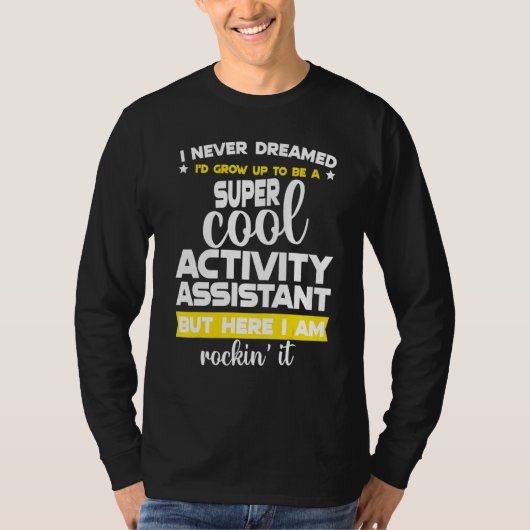 活おもしろい動アシスタント活動プロフェッショナルW Tシャツ (正面)