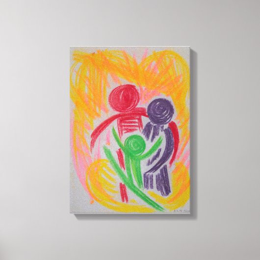 活力と強い絆 キャンバスプリント (正面)