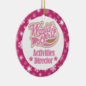 活動ディレクター(世界のベスト)オーナメントギフト セラミックオーナメント (右)