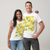 活動犬:フリスビーのスポーツパターン Tシャツ (ユニセックス)