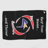 活動的で繁栄する ゴルフタオル (横)