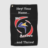 活動的で繁栄する ゴルフタオル (正面)