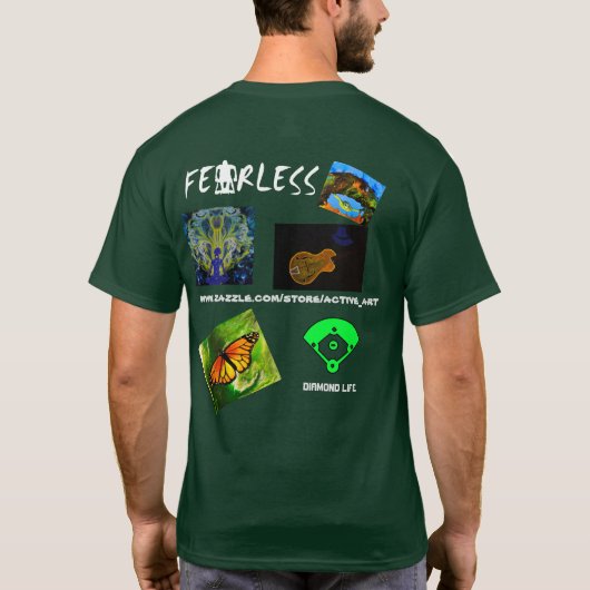 活動的な芸術のデザイン Tシャツ (裏面)